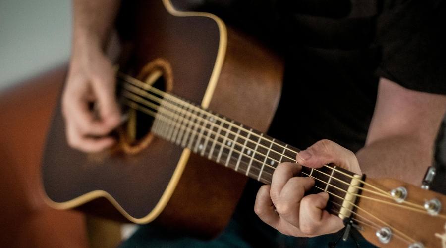 man playing guitar