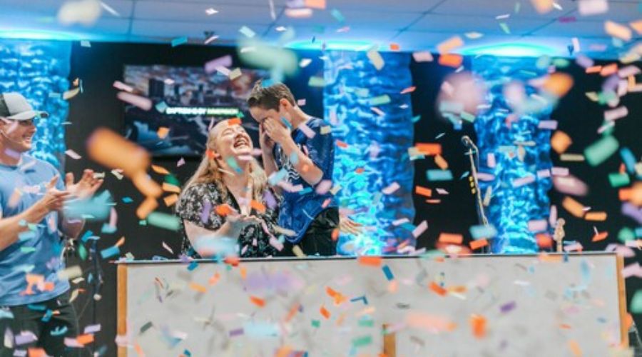 Mercyhill Church baptism confetti